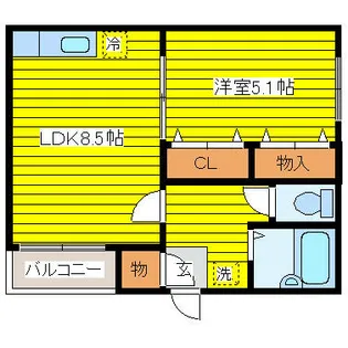 北海道札幌市東区北十一条東15丁目【マンション】の間取り