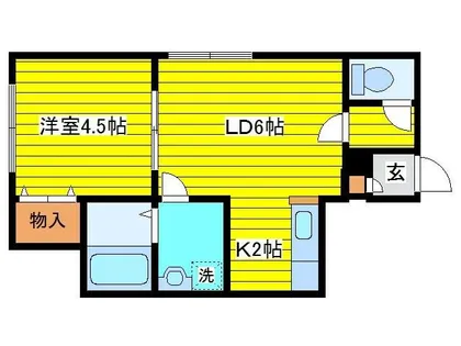 北海道札幌市東区北七条東6丁目【アパート】の間取り