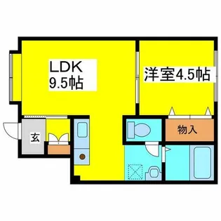 北海道札幌市東区北十七条東2丁目【アパート】の間取り