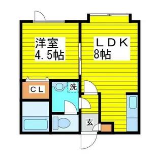 北海道札幌市東区北二十六条東20丁目【アパート】の間取り