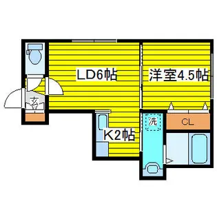 北海道札幌市東区北三十三条東5丁目【アパート】の間取り