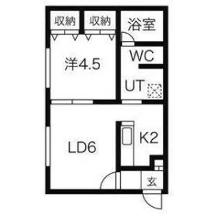 北海道札幌市東区北三十一条東1丁目【アパート】の間取り