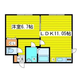 北海道札幌市東区北二十条東1丁目【マンション】の間取り