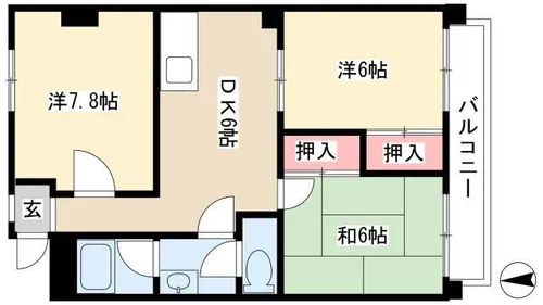 山田ハイツ【301号室】の間取り