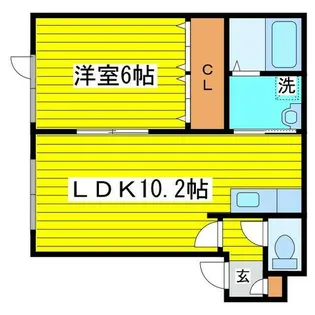 イールドN22【201号室】の間取り