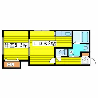 北海道札幌市東区北二十七条東12丁目【アパート】の間取り