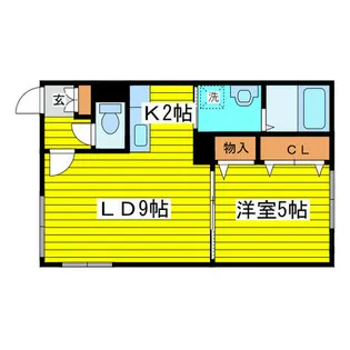 北海道札幌市東区伏古八条4丁目【アパート】の間取り