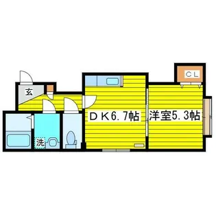 北海道札幌市東区北二十二条東16丁目【マンション】の間取り