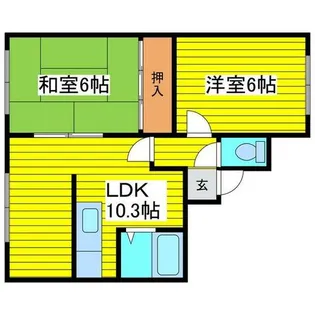 北海道札幌市東区伏古七条4丁目【アパート】の間取り