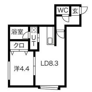 北海道札幌市東区北十七条東18丁目【アパート】の間取り