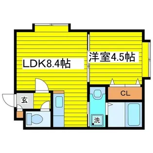 北海道札幌市東区北九条東8丁目【アパート】の間取り