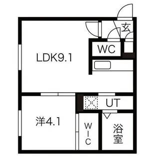 北海道札幌市東区北十九条東3丁目【マンション】の間取り