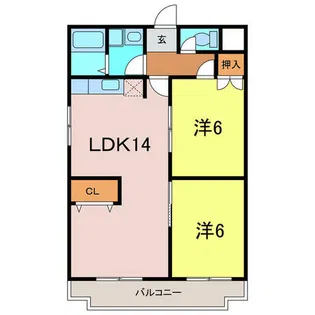 レジデンス東刈谷【1階】の間取り