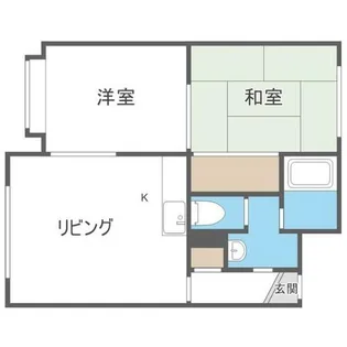 北海道札幌市東区北二十四条東12丁目【アパート】の間取り