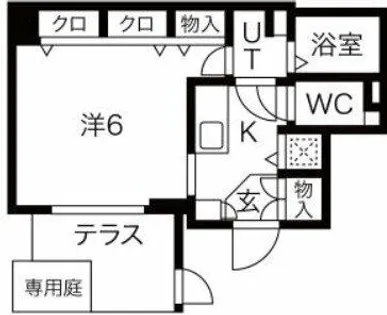 アクアプレイス東天満【1階】の間取り