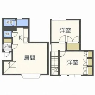 北海道札幌市東区北二十六条東22丁目【アパート】の間取り