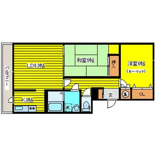 北海道札幌市東区伏古三条5丁目【マンション】の間取り