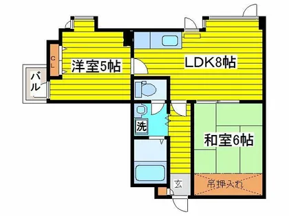北海道札幌市東区北二十二条東16丁目【マンション】の間取り