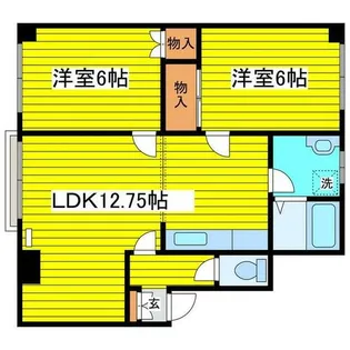 北海道札幌市東区本町二条5丁目【マンション】の間取り