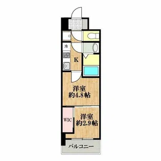セレニテ難波グランデシュッド【4階】の間取り
