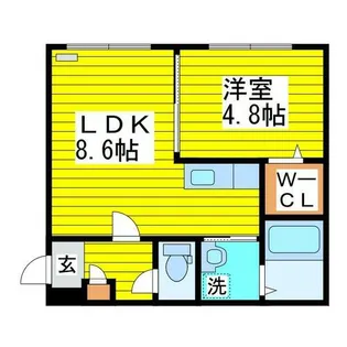 北海道札幌市東区北九条東5丁目【マンション】の間取り