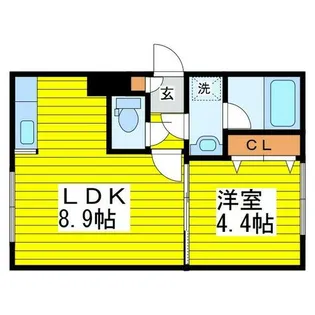 北海道札幌市東区北三十三条東12丁目【マンション】の間取り