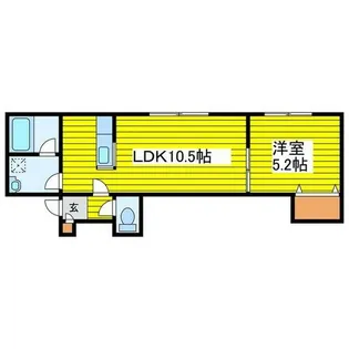 北海道札幌市東区北十八条東1丁目【アパート】の間取り
