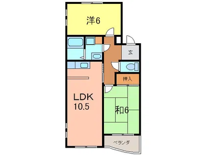 パークサイド今岡A【3階】の間取り