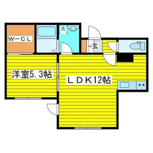 北海道札幌市東区北二十一条東19丁目【アパート】の間取り