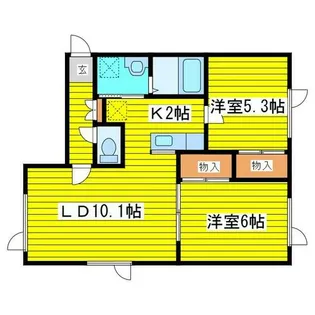北海道札幌市東区北十九条東16丁目【アパート】の間取り