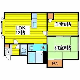 北海道札幌市東区北二十三条東4丁目【アパート】の間取り