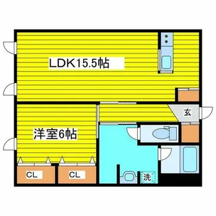北海道札幌市東区伏古四条2丁目【アパート】の間取り