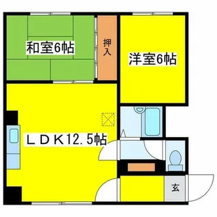 北海道札幌市東区北十一条東14丁目【アパート】の間取り