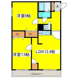 北海道札幌市東区北二十五条東12丁目【マンション】の間取り