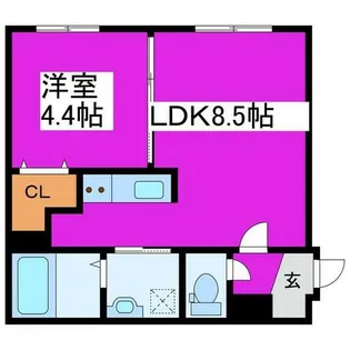 北海道札幌市東区北十八条東16丁目【マンション】の間取り