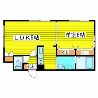 北海道札幌市東区北十六条東1丁目【マンション】の間取り