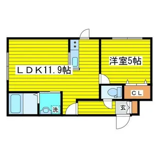 北海道札幌市東区北二十二条東13丁目【マンション】の間取り