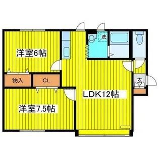北海道札幌市東区伏古三条5丁目【アパート】の間取り