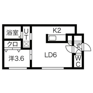 北海道札幌市東区北十六条東12丁目【マンション】の間取り