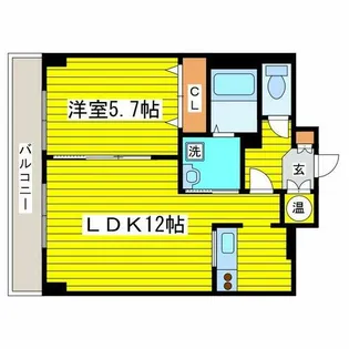 北海道札幌市東区北二十三条東17丁目【マンション】の間取り