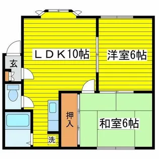 ドリームパレスB棟【2階】の間取り