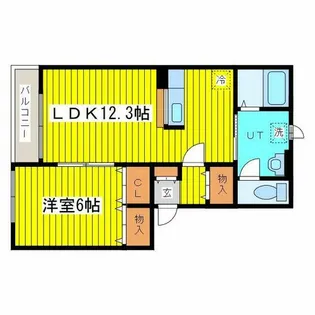 北海道札幌市東区北二十二条東23丁目【アパート】の間取り