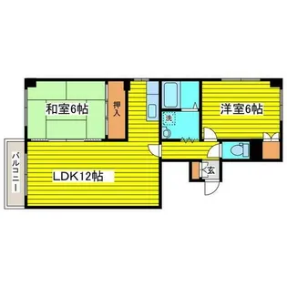 北海道札幌市東区北二十一条東14丁目【マンション】の間取り