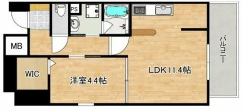 ロイジェント玉川【2階】の間取り