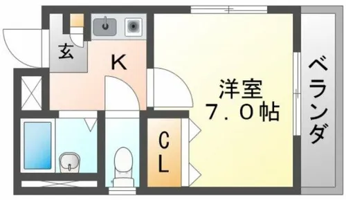 大阪府大阪市東淀川区豊里2丁目【マンション】の間取り