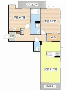 MANOIR RAPIS 南彦根【0303号室】の間取り