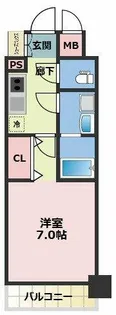 ファーストフィオーレ新町ファジスタ【12階】の間取り