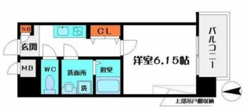 ウインズコート都島【7階】の間取り