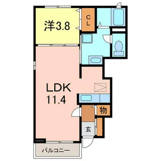 フィオーレ【1階】の間取り
