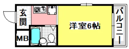 ハイツ茨木【404号室】の間取り
